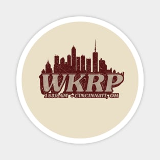 wkrp - city skyline retro Magnet